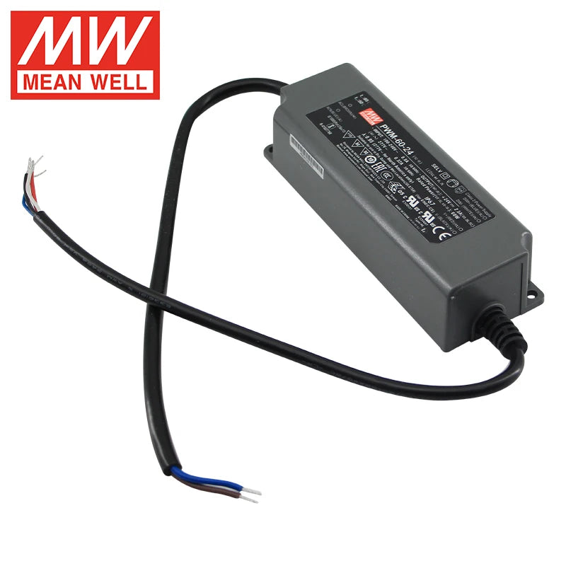Meanwell PWM-60-24 60w 24v 2.5Amp LED Driver Switching Power Supply IP67 Waterproof Mean Well 0-10v Dali Dimmable LED Driver