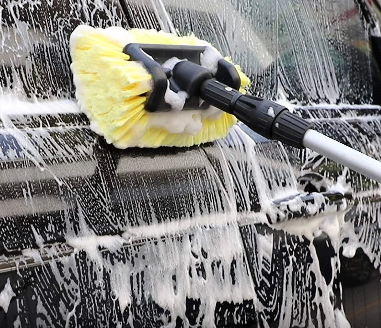 Zhenda Water Fed Washing Brush 1.5m/2.3m/3m with Flexible Telescopic Car Wash Aluminum Rod for Window Glass Car Brush