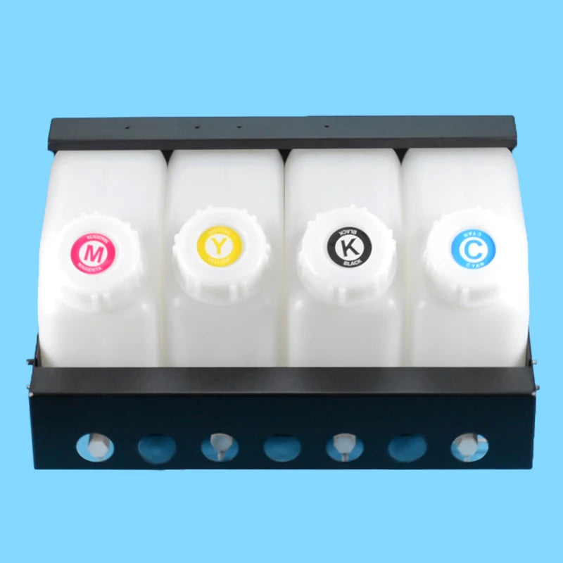 Ink Tank 1.5L Ink Tank Double Holes for 4 Colors Sub Tank for Solvent Inkjet Printer