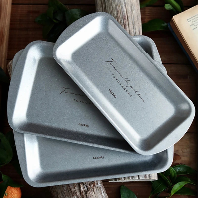 Vintage Frosted Stainless Steel Storage Plate Candy Salad Cake Dishes Fruit Party Restaurant Serving Tray Kitchen Dinnerware Set