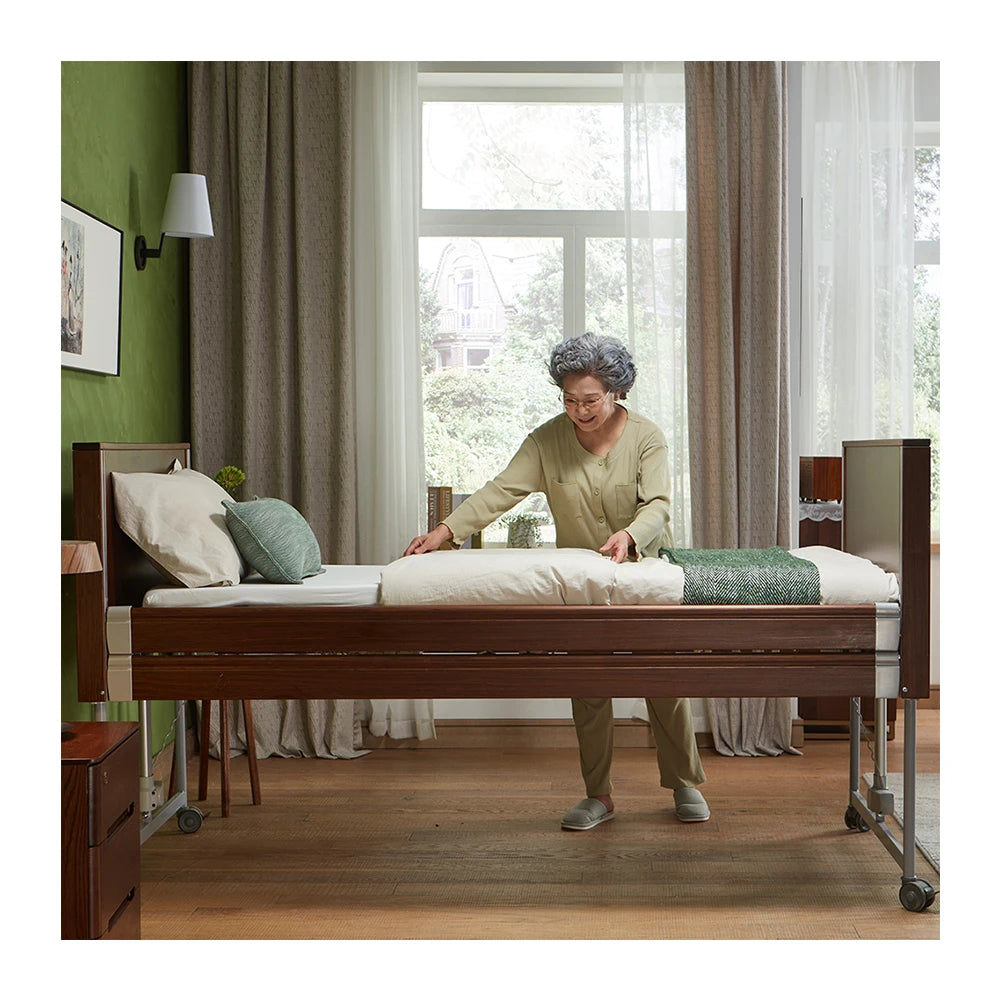 Electric Hospital Bed Remote Control Backrest Footrest Rotating Electric Facial Bed Medical Beds for Home Care Products