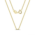 RINNTIN SC07 Fiine Jewelry Genuine 925 Sterling Silver Chain 0.6mm 14K Gold Plated Box Chain for Necklace