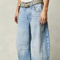Retro Street Jeans New High Street Hip-Hop Pocket Loose Wide-Leg Pants Y2K Harajuku Gothic High Waist Denim Trousers