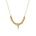 Dainty Jewelry Link Chain Necklace Gold Plated Stainless Steel Zircon Pendant Choker Necklaces for Women