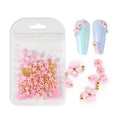 3D Flower Water Diamond Acrylic Flower Nail Art Ear Nail Decoration Suitable for Women and Girls