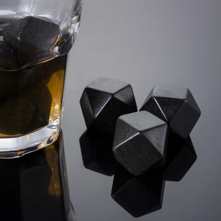 HZ Natural Gemstone Polyhedron Ice Stone Crystal Whiskey Sipping Stone