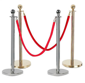Custom logo Railing Stand Crowd Control Stanchion Queue Retractable Belt Barrier Post