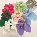 YIYI Spring Lively Color Series Girl's Bow Scrunchies Cute Bow Ponytail Scrunchie High Elastic Satin Scrunchies
