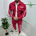 Men's Clothing Casual Two Piece Pants Sets Fall Winter Suede Jacket and Pants Set Men Outfit Tracksuit 2 Pieces Set for Men 2023