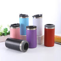 Wholesale 4 in 1 16oz Double Wall Beer Cola Can Slim Can Cooler Holder Stainless Steel Soda Can Cooler