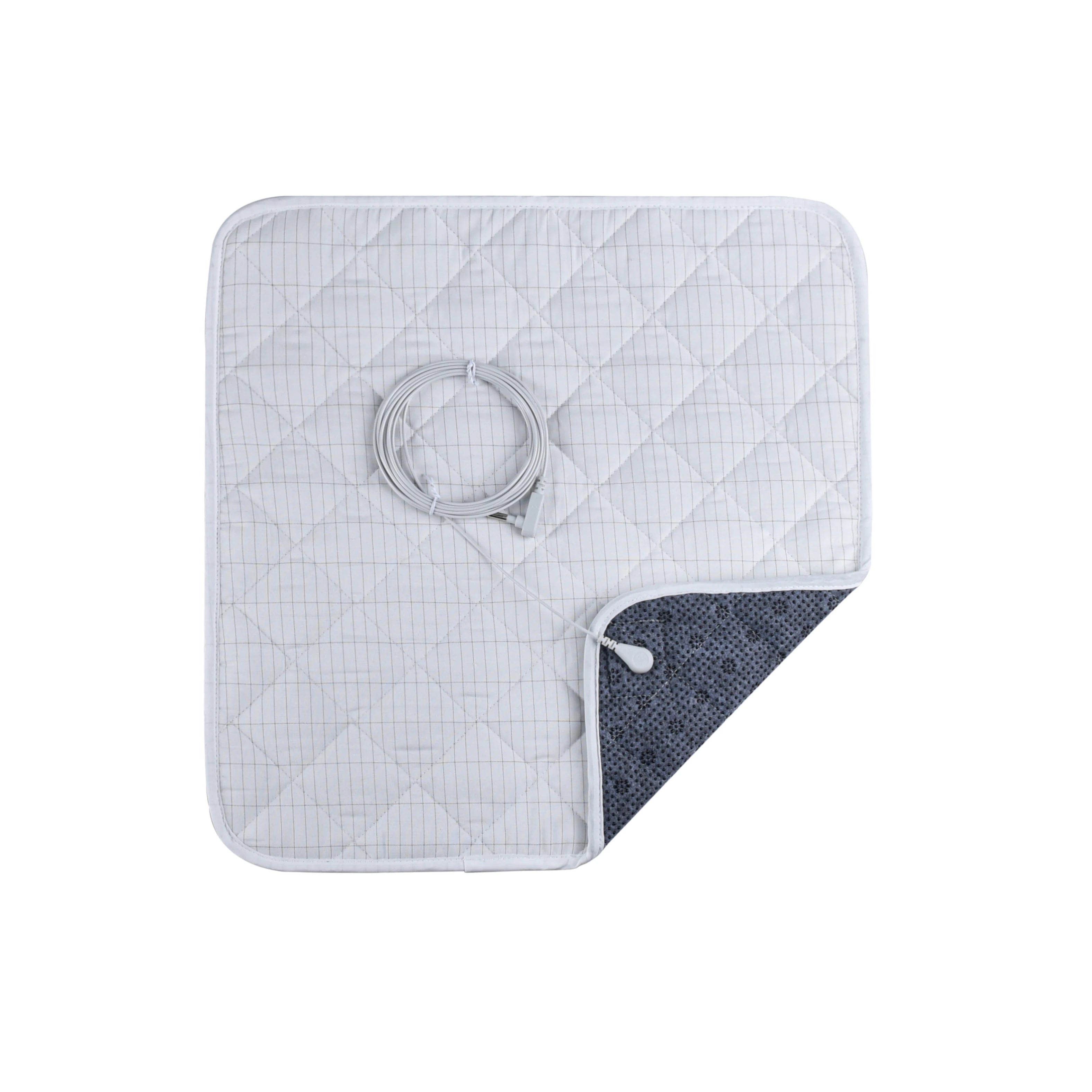 Drop Shipping Items White Grounding Mat for Bed Chair Silver Fiber Quilted Mattress Pad 40X43cm Anti-static With 15ft Cord
