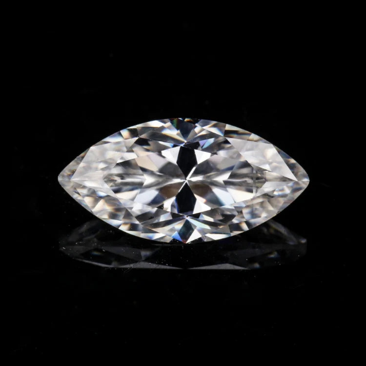 Lab Created Super White Marquise Cut Moissanite Diamonds 1 Carat with Color Play/Fire Effect Sizes 2x4-5x10mm for Jewelry Making