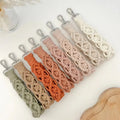 Minimalist Boho Macrame Keychain Chunky  Wrist Strap Keychain Handwoven Keychain Popular Wristlet for Women