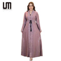 Liu Ming Wholesale Fashion Kimono Abaya Dubai Turkey Islam Arabic Muslim Cardigan Dress Lace Digital Maxi Eco-Friendly Natural