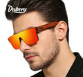 DUBERY Fashion Custom Wholesale Polarized Mens Sunglasses square Wooden Sunglasses 2026 Uv400  Fashion Shades New Sunglasses