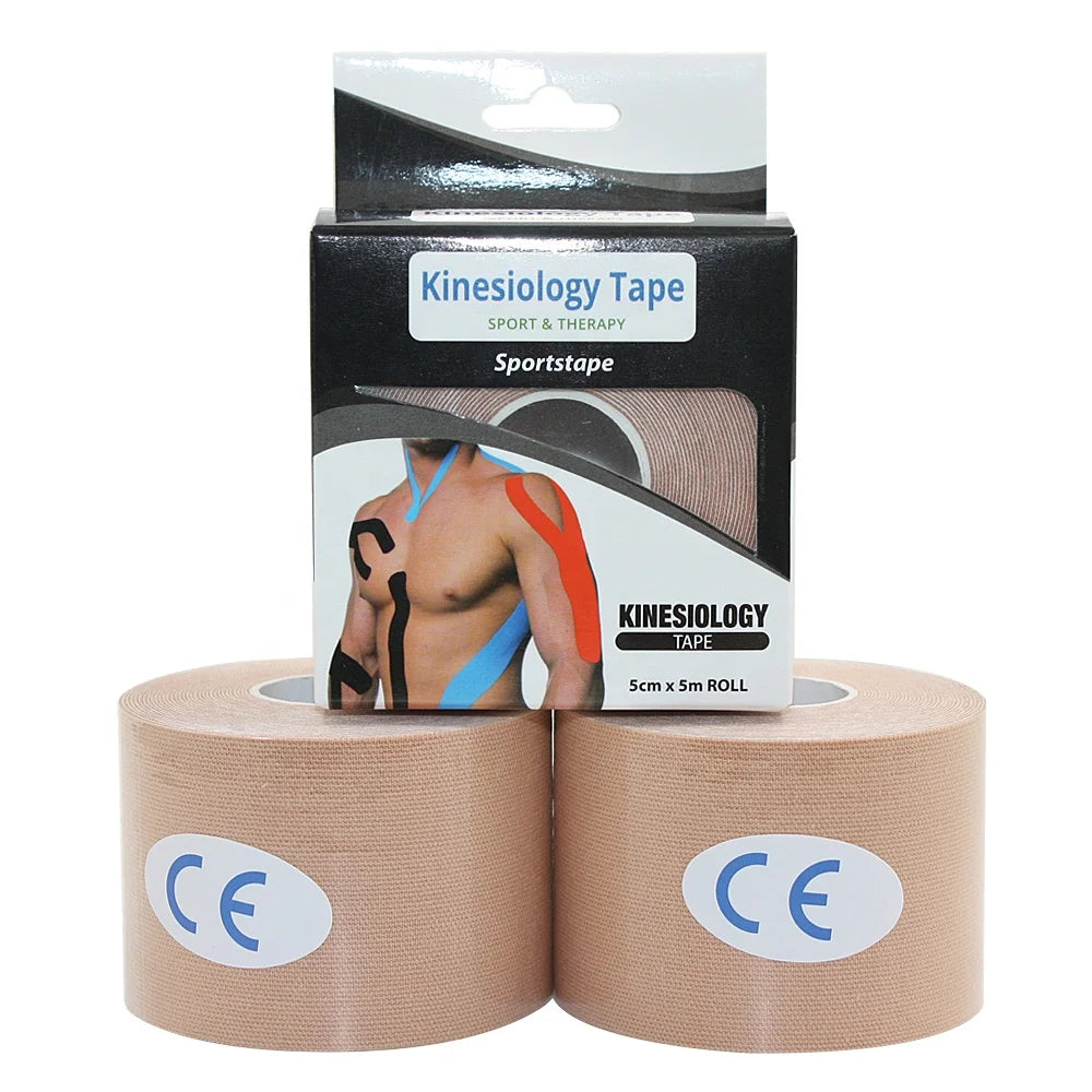Sports Cotton Kinesiology Tape Waterproof Running Race Elastic KT Tape Knee Support Customizable Logo Skin Color