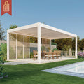 Customized Waterproof Sustainable ECO FRIENDLY Balcony Rainproof Iron Marquee Patio Furniture Outdoor Aluminum Louver