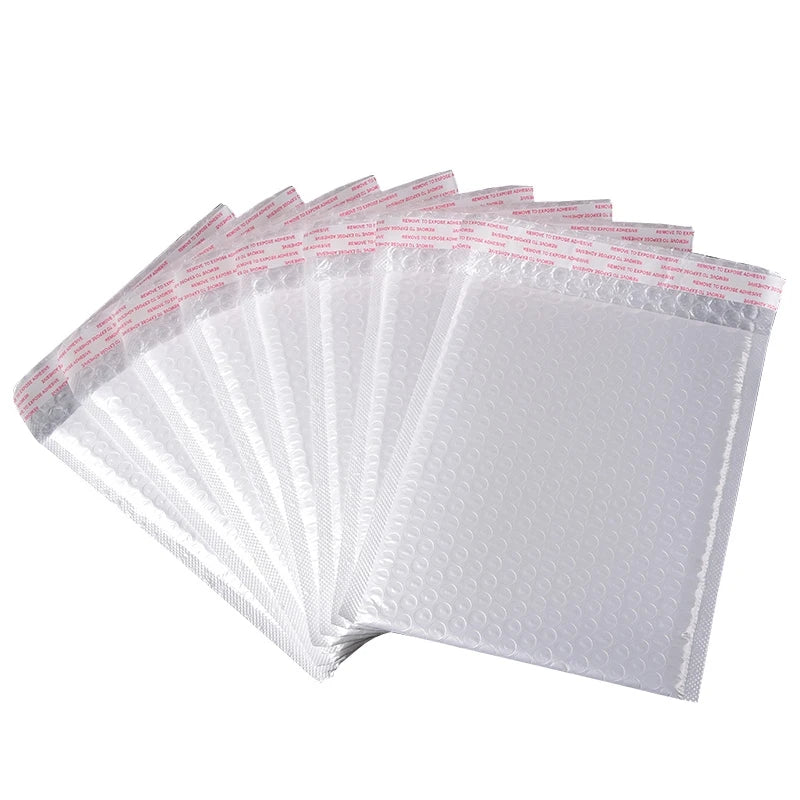 White Biodegradable Poly for Bubble Wrap Packaging Envelop Bag Self-Seal Adhesive Custom Air Shipping Bubble Protection Express