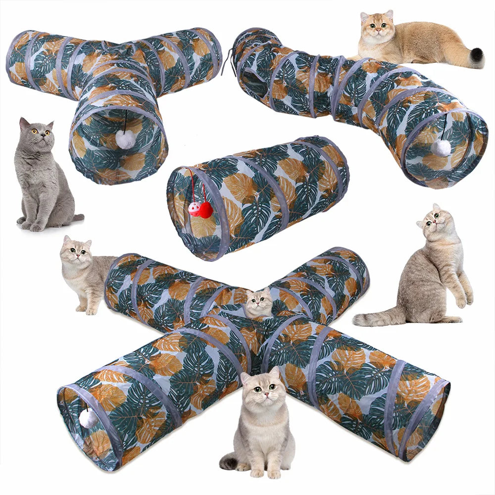 Wholesale Printed Detachable Foldable Large Pet Cat Tunnel Bed