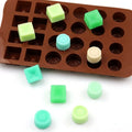 382 New Arrival 24 Cavity Brown Silicone Chocolate Jelly Candy Mold Cake Baking Mold Resin Candy Mold Silicone Ice Tray Bpa Free