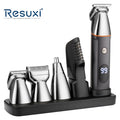 Resuxi LK-881 with Charging Base Professional Waterproof Hair Clipper Men Rechargeable Electric Razor 5 in 1 Beard Hair Trimmer