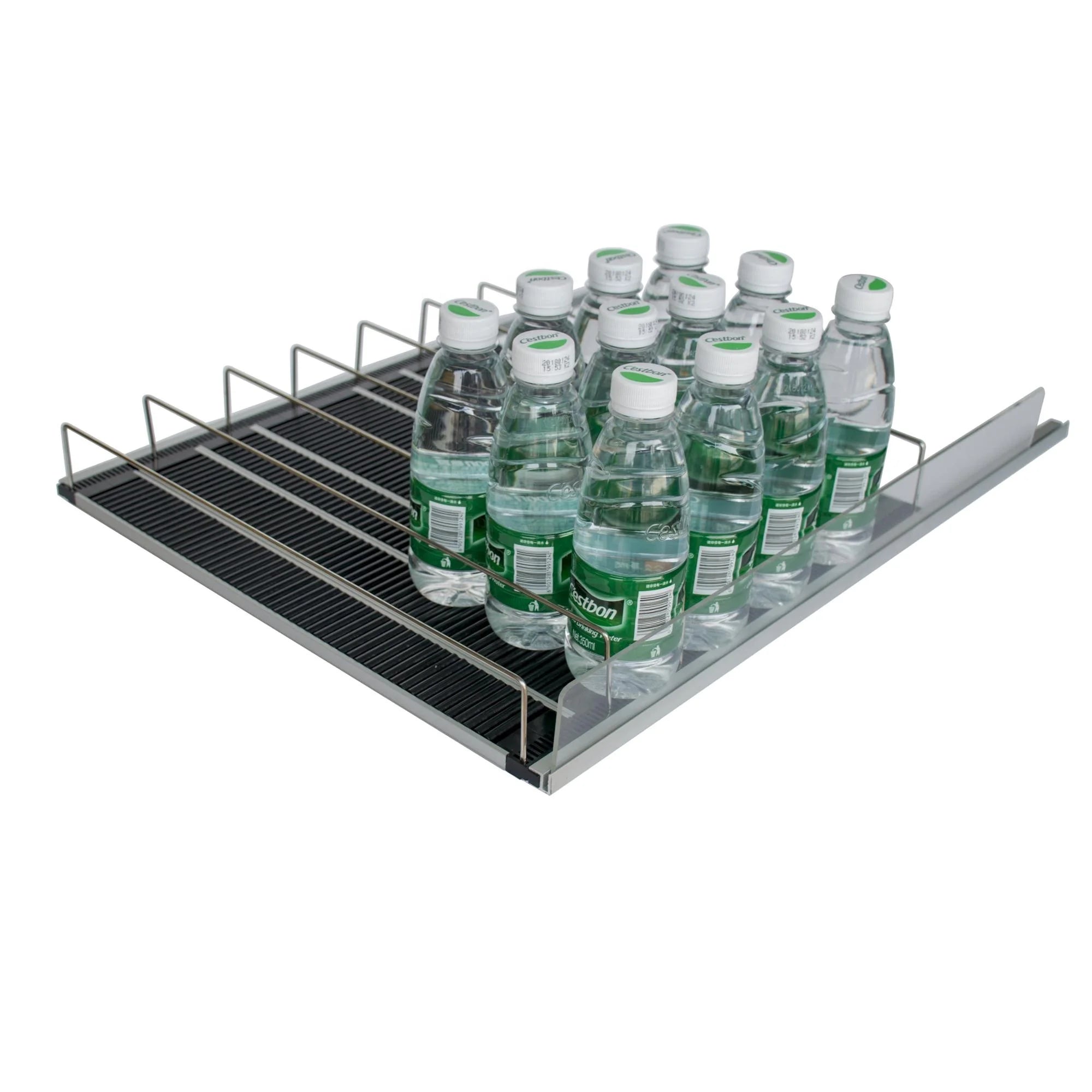 ORIO Supermarket Beverage Cooler Glides Gravity Feed Roller Shelf Flex Roller Shelves