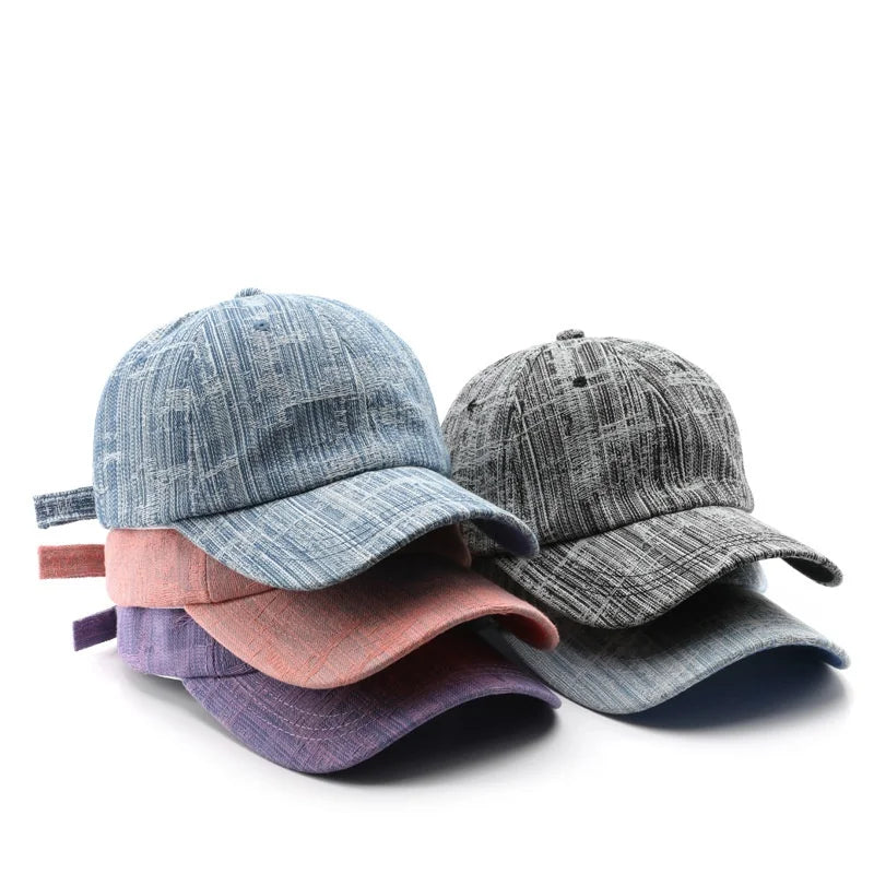 Baseball Dad Hat Women Men Blank Washed Low Profile Cotton and Denim UPF 50+ Running Cap Blank Plates Brushed Golf Cap Hat