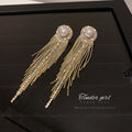 2026 Shinny Design Silver Needle South Korea Pearl Earrings Long Pendant Personality Temperament Earrings for Women