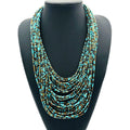 Ethnic Summer Hot Bohemian Multilayer Beaded Jewelry Sets African Style Colorful Seed Beads Necklace Earrings Set Beach Jewelry