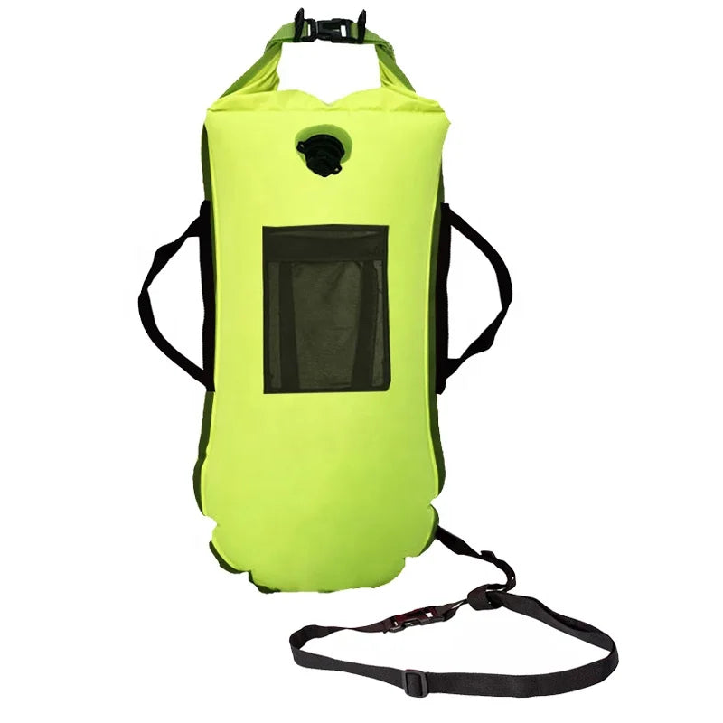 Factory Custom 10L 15L 35L TPU NYLON Inflatable Floating Swim Race Buoys for Outdoor Open Water Swimming for Swimmers Divers