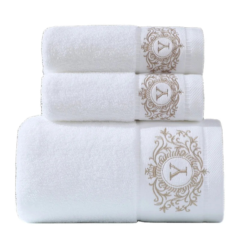 Factory Wholesale Bath Towel Sheets White Luxury Hotel Bulk and  Hand Face Bath Towel 3 Pcs Sets for Plus Si