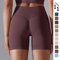 Women's High Waist Gym Training Shorts Butt Lifting Seamless Sports Compression Shorts Elastic Waist Solid Direct Factory Supply