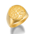 Fashion Trend Man Jewelry Stainless Steel Silver Ring Viking Tree of Life Ring for Man