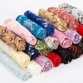 Traditional in Stock Polyester Brocade Jacquard Fabric Damask Fabric Plum Elegant for Clothing Cheongsam Skirt