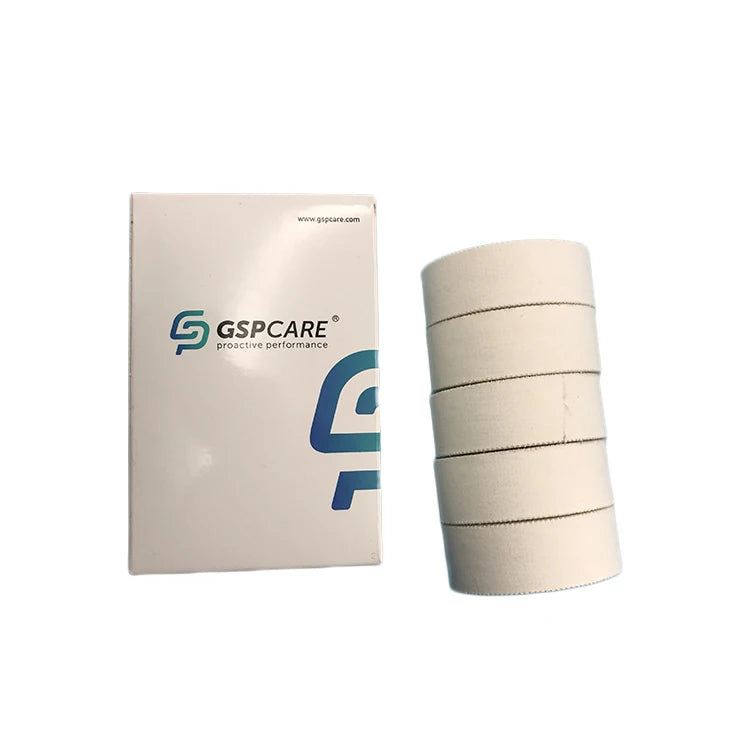 2.5cm*13.7m Hot Melt Glue Athletic Tape White Color Hand Tear Sport Cotton Athletic Rigid Tape for Sports Protector