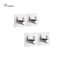 3M Self-Adhesive Stainless Steel Coat Hook Rack Shelf Brush Finished Clothes Hanger Economical House Fittings Metal Robe Hook