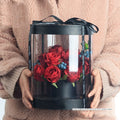 Valentine Christmas Gift Round Korean Hand Holding Flower Box Flower Packing Box Bouquet Rose Box