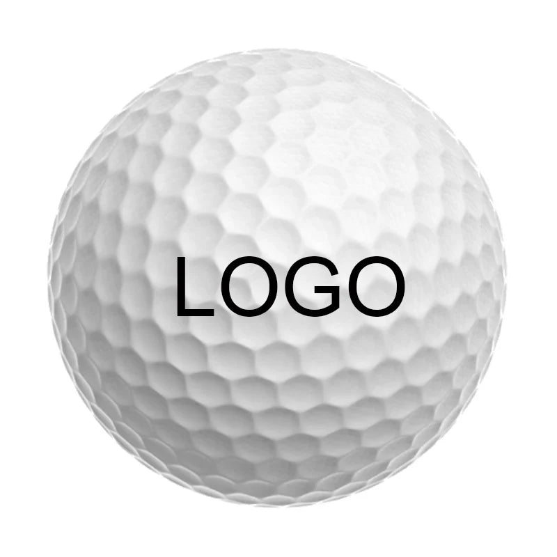 Customized logo White  Rubber Match Games Exercise Ball 2 Layer 3 Layer Golf Ball for  Promote Gift