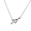 love Jewelry Heart with Arrow Necklace 925 Silver Heart Fashion Valentines Day Gift 2024 Jewelry for Women