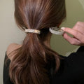 Q&Y Korean Exquisite Ponytail Buckle Temperament Bling Rhinestone Crystal Alloy Metal Barrette Spring Hair Clips