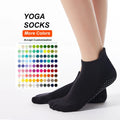 OEM Custom Rubber Grip Yoga Dance Socks Ladies Anti Skid Non Slip Cotton Women Pilates Ankle Grip Socks With Logo