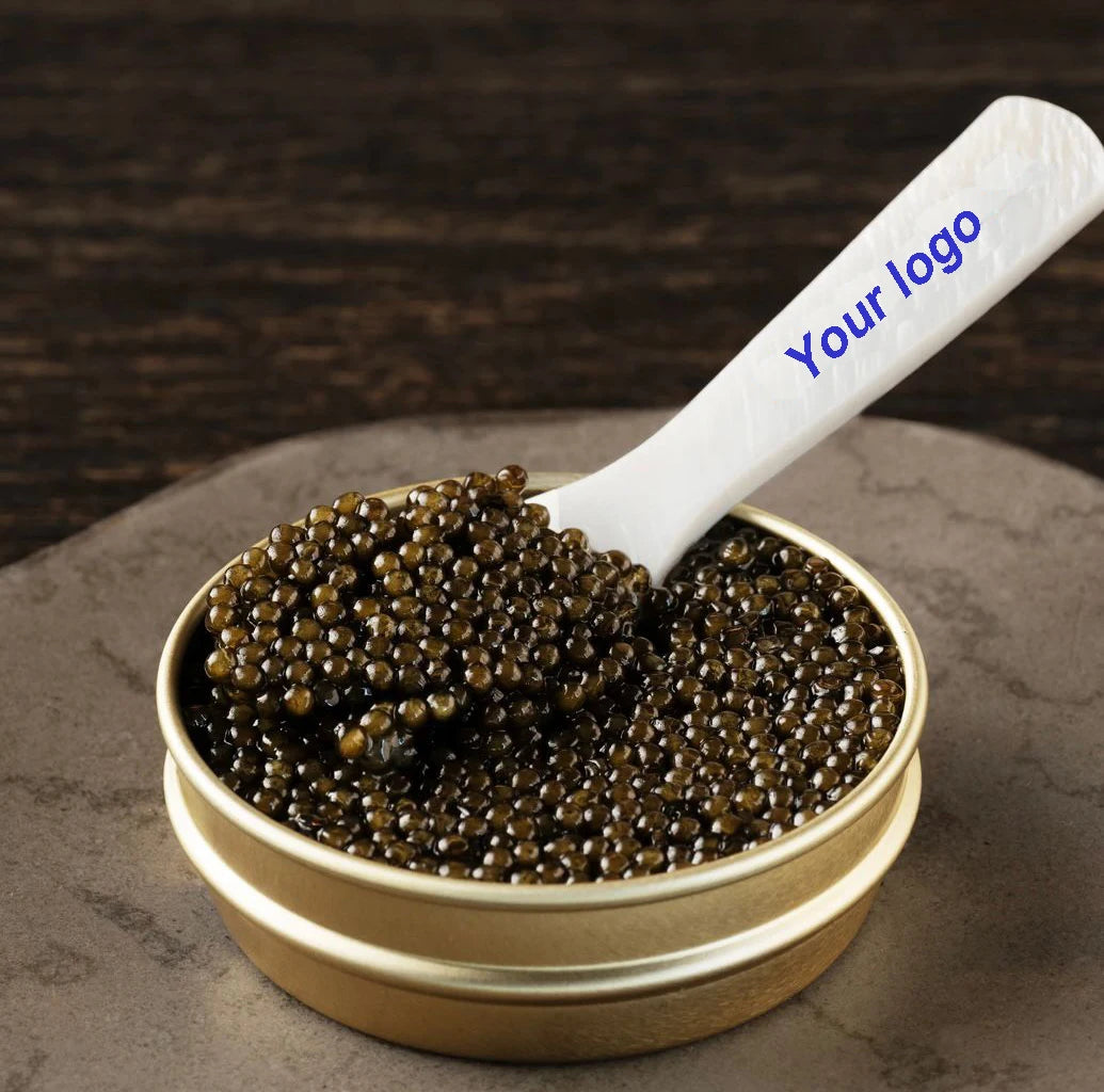 Customized logo White 9cm Exquisite Natural Shell Caviar Spoon Mother of Pearl Spoon