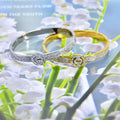 European and American Sparkling Glass Inlaid Diamond Titanium Steel Bracelet Non Fading 18k Gold Opening Womens Jewelry Bracelet