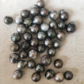 Wholesales DIY BEADS12-14 mm Good Quality A-AA Baroque Nature Loose Tahitian Pearl With HalfOR No Holeblack Color