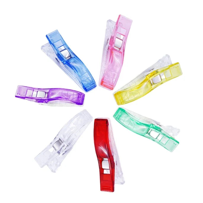 2023 Hot Selling Plastic Binder Clips for Office Patchwork Sewing Spring Paper Clamps for Bag Storage Positioning Premium