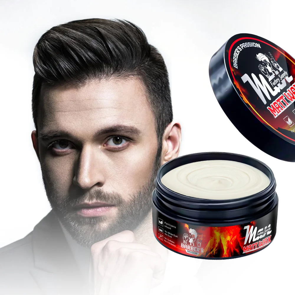 Men Matte Styling Hair Clay Wax Organic Natural Look Strong Hold for Men Private Label
