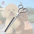 New Arrival VG10  Steel 7 Inch 3D Chunker Teeth Natural Traceless Pet Dog Grooming Thinning Scissors