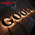 For Store Laser Cut Metal LED 3D Letter Backlight Sign IP65 Waterproof for Hotels Companies Hospitals Mall & Park