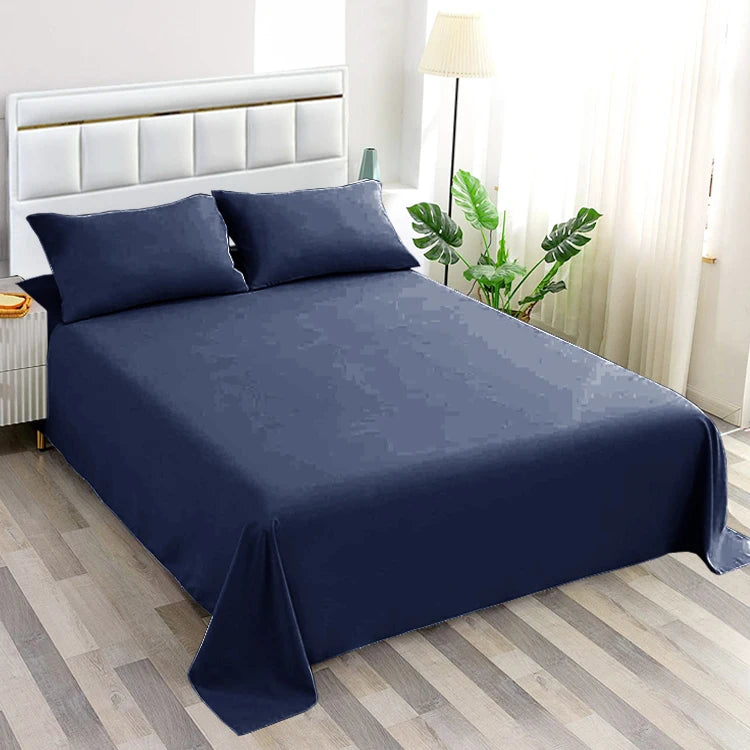 Hot Selling 100% Polyester Microfiber Bed Sheet Sets for Adults for Home Use and Hotels Flat Sheet Included