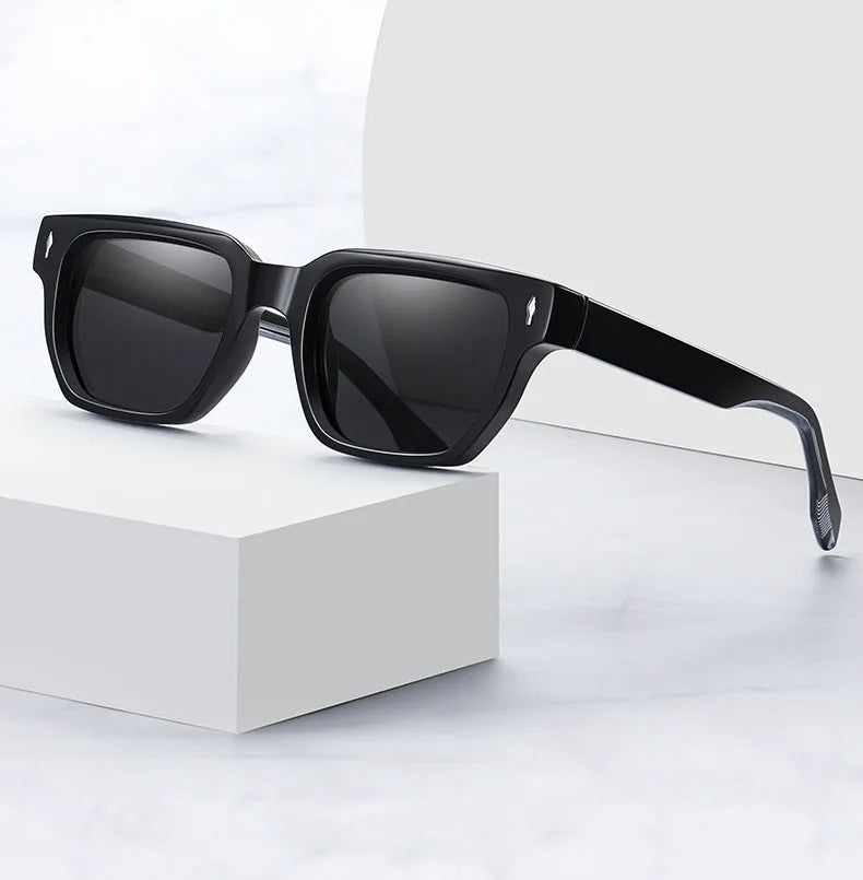New Trendy Sunglass Wholesale Luxury Square Frame Black Polarized Sunglasses Men High-Quality-Sunglasses